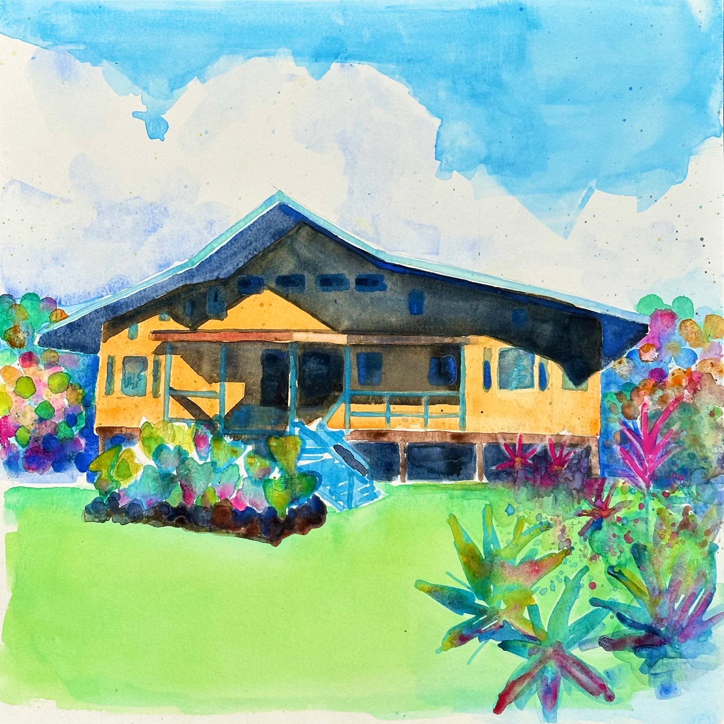 House portrait, Pahoa, Hawaii, Commissioned