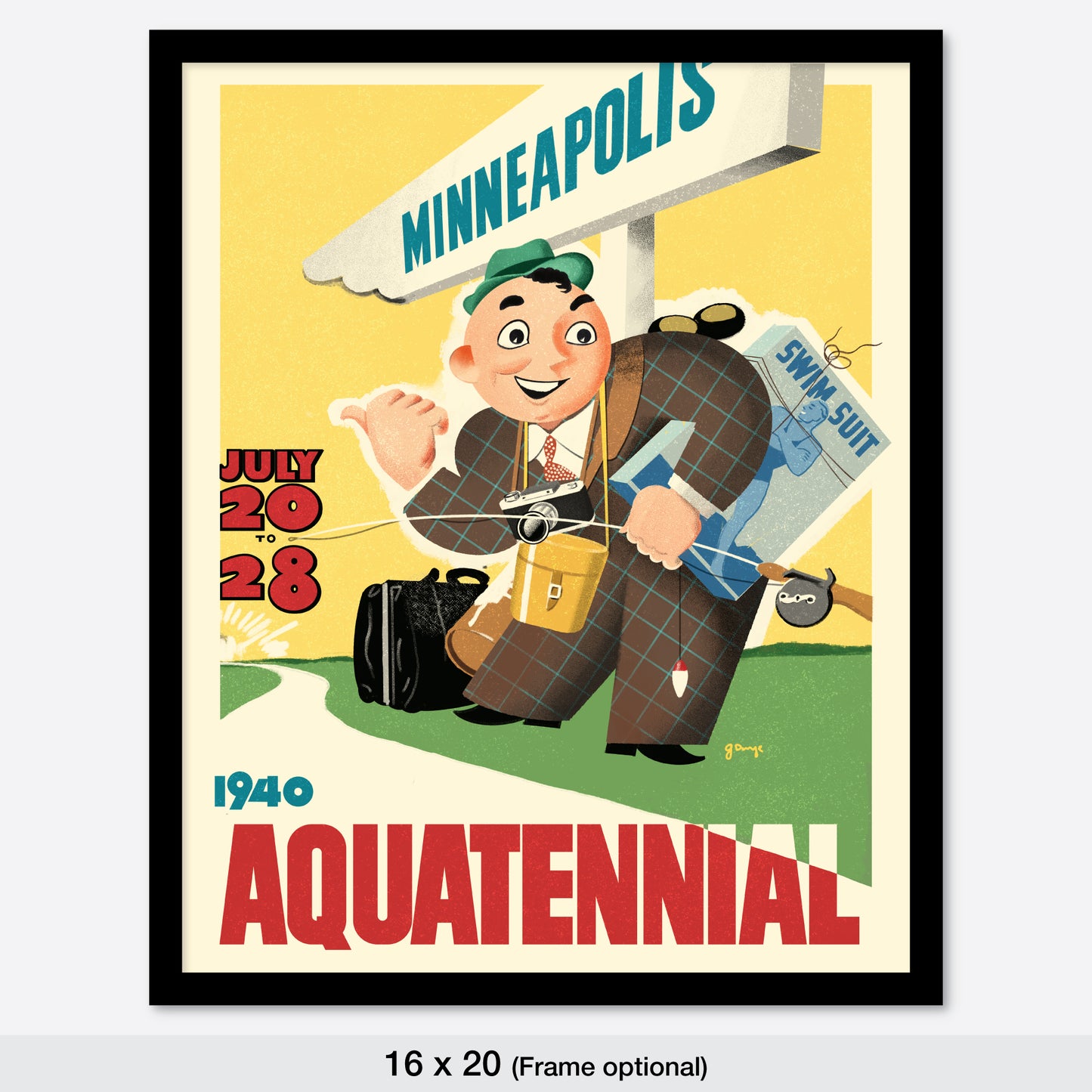 Minneapolis Aquatennial 1940, Re-creation of Poster Art