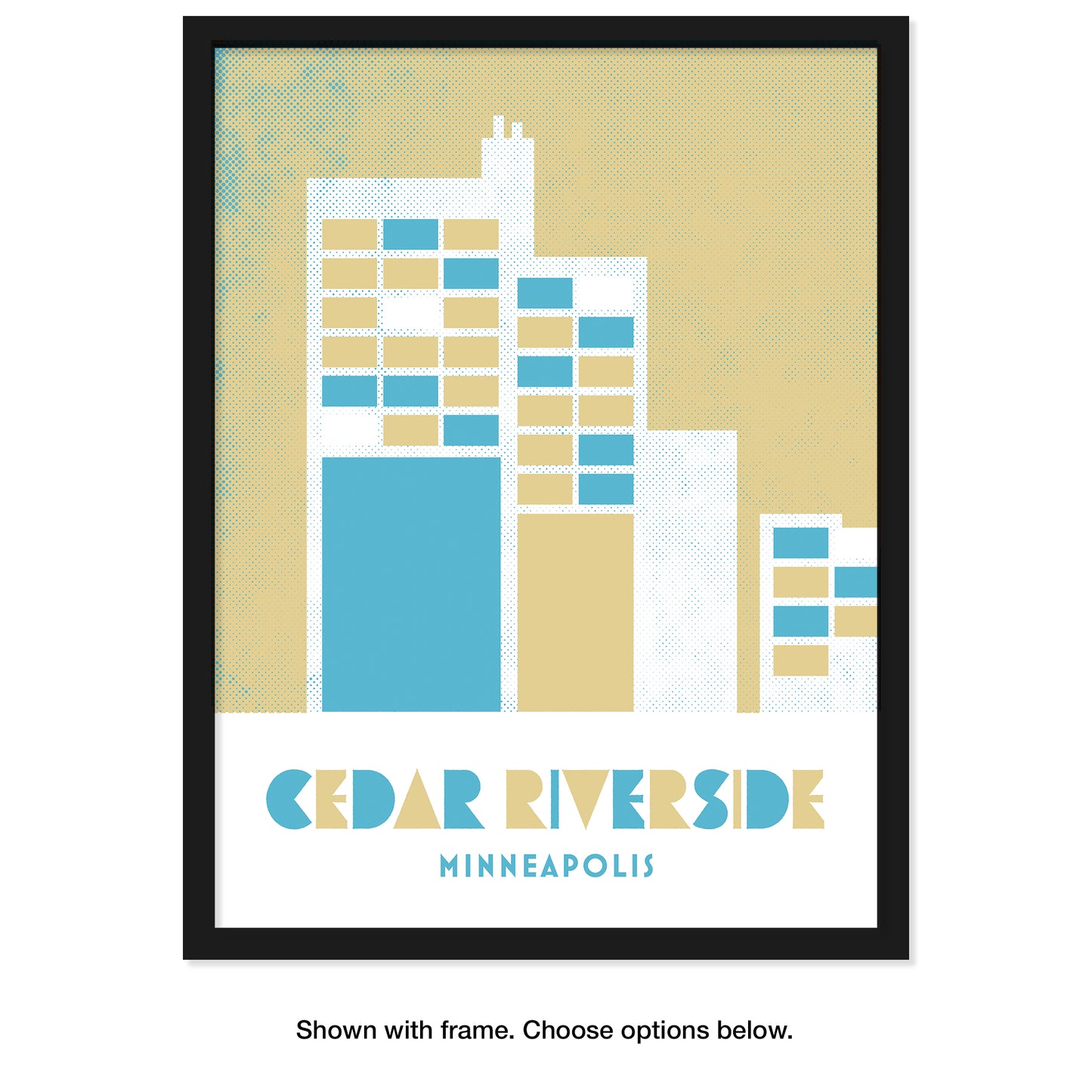 Cedar-Riverside Minneapolis, Minnesota, Minimalist Art, Poster Print