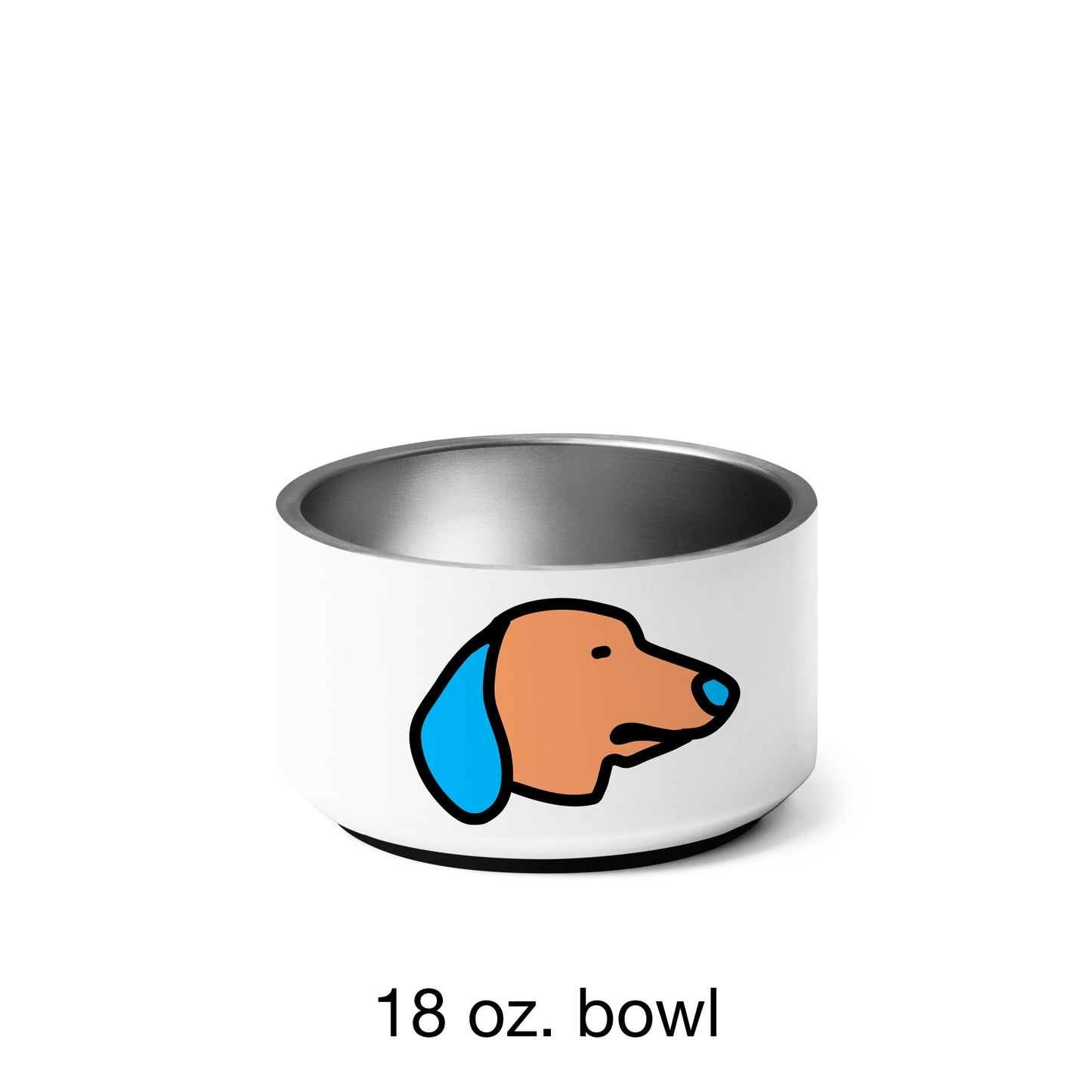 Pop-Art Dachshund, with Custom Name, Bowl