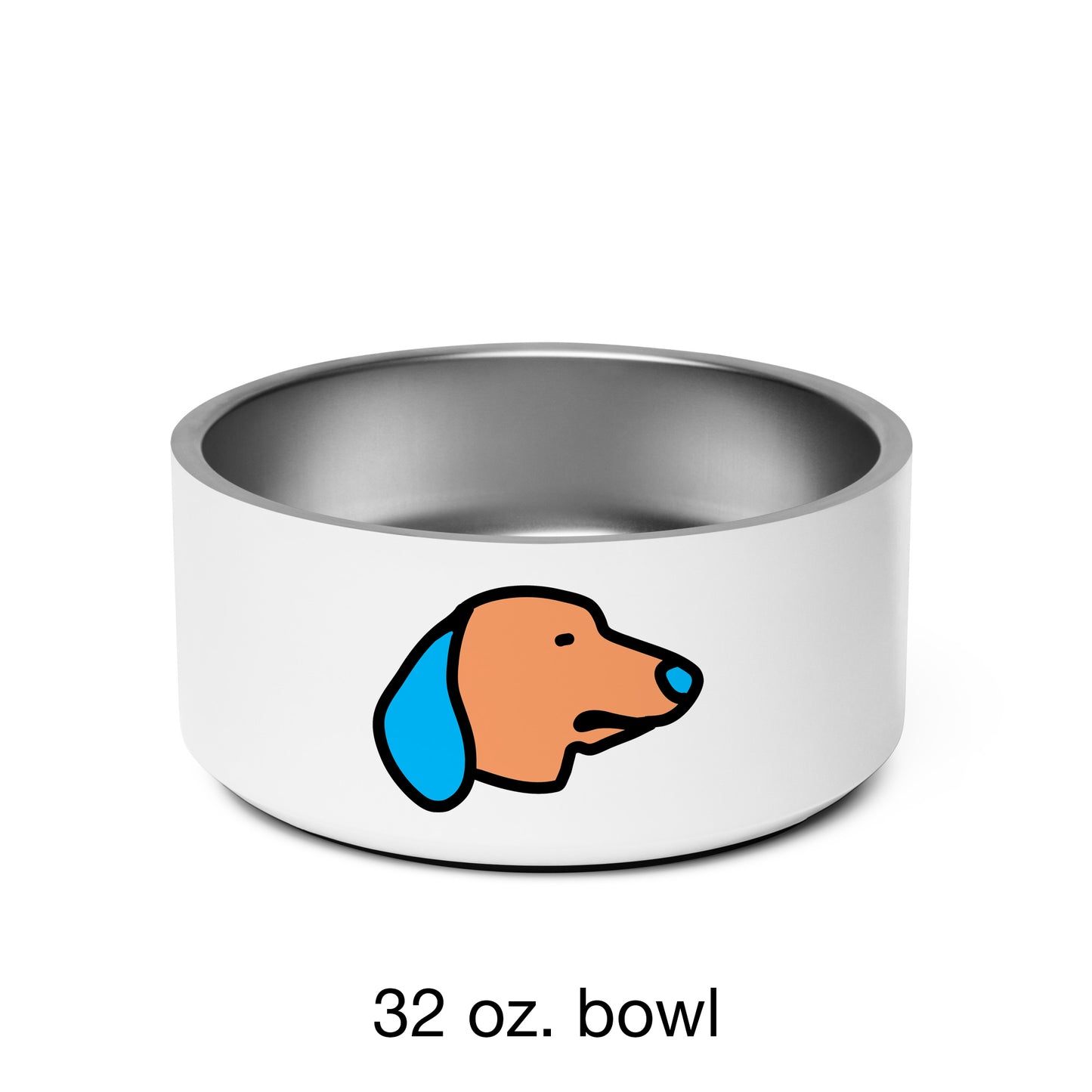 Pop-Art Dachshund, with Custom Name, Bowl