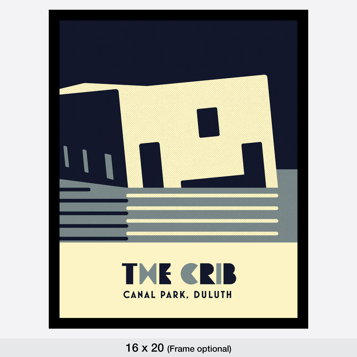 The "Crib", Canal Park, Duluth, Minnesota, Minimalist Art, Poster