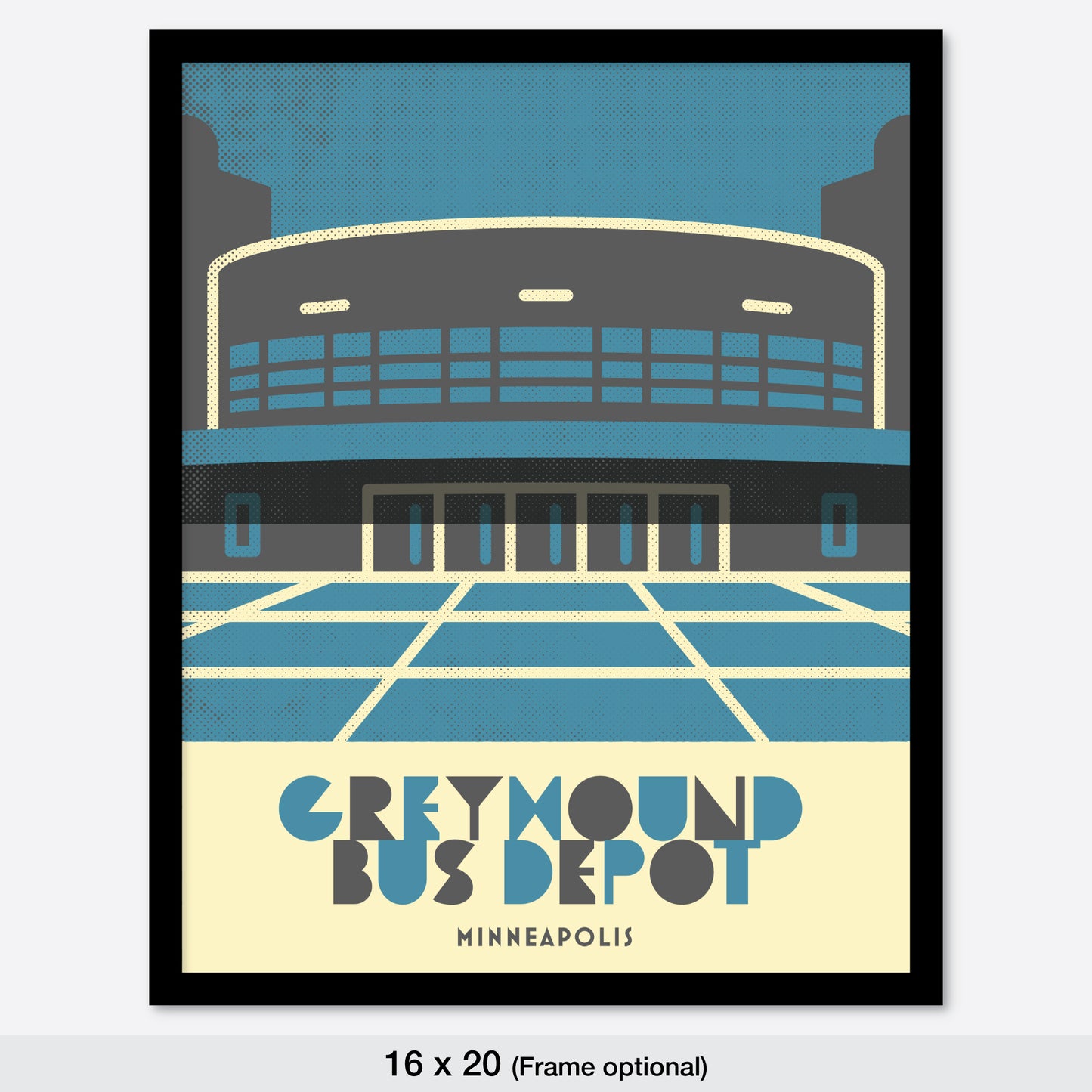 Greyhound Bus Depot, Minnesota, Minimalist Art