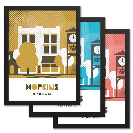 Hopkins, Minnesota, Minimalist Art, Poster Print