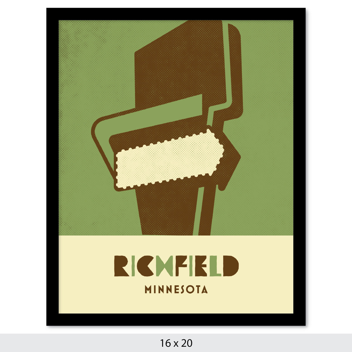 Richfield, Minnesota, Minimalist Art Vintage Colors