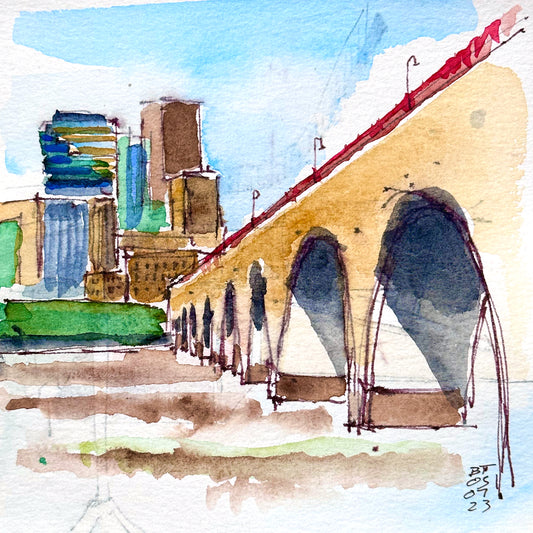 Stone Arch Bridge Morning (6x6), 05.07.23
