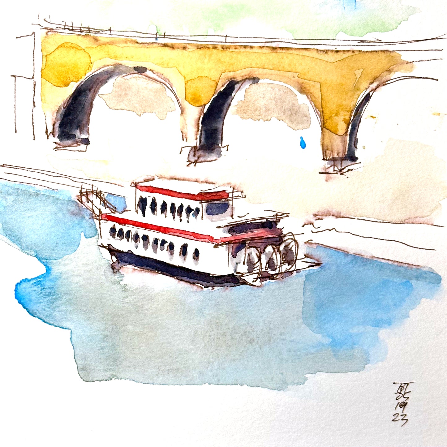 Riverboat and Stone Arch, 05.19.23
