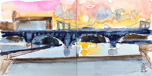 Third Avenue Bridge Sunset (Diptych), 06.29.23