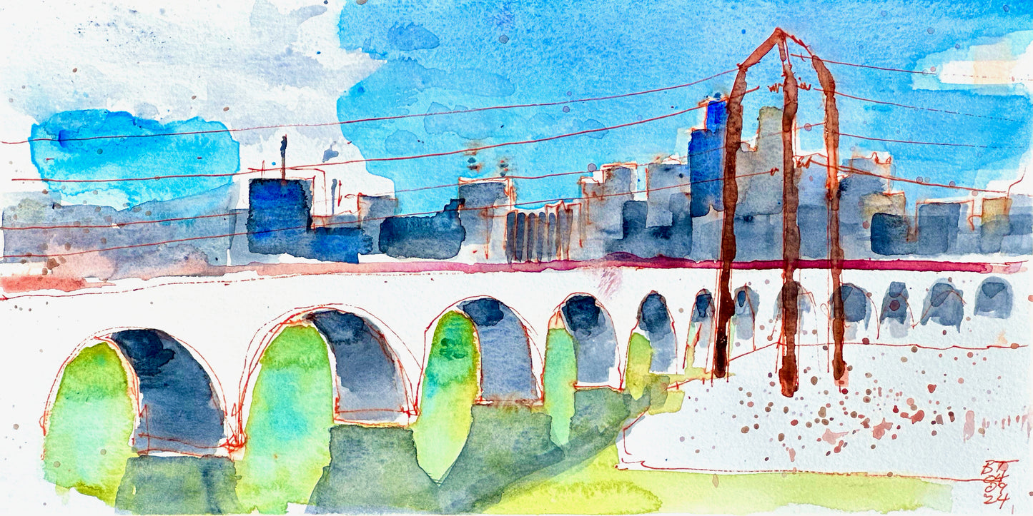 Minneapolis Skyline and Stone Arch Bridge, 04.10.24