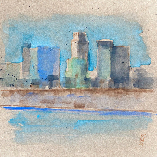 Minneapolis Skyline, on Cardboard, 03.08.25