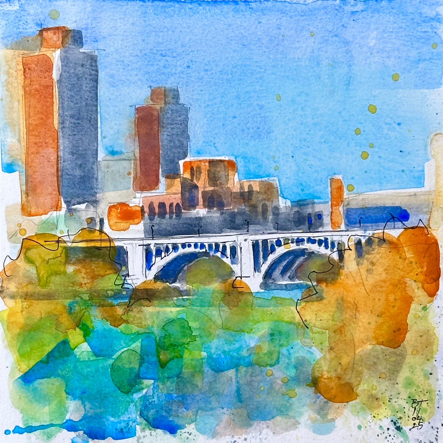 Third Avenue Bridge and Post Office, Minneapolis, 11.04.25