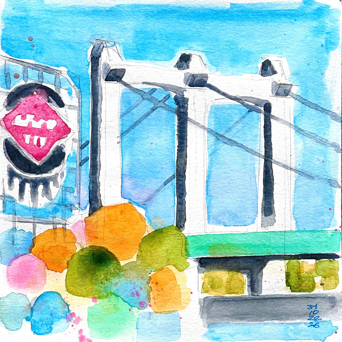 Grainbelt Sign and Hennepin Ave Bridge, 10.22.26