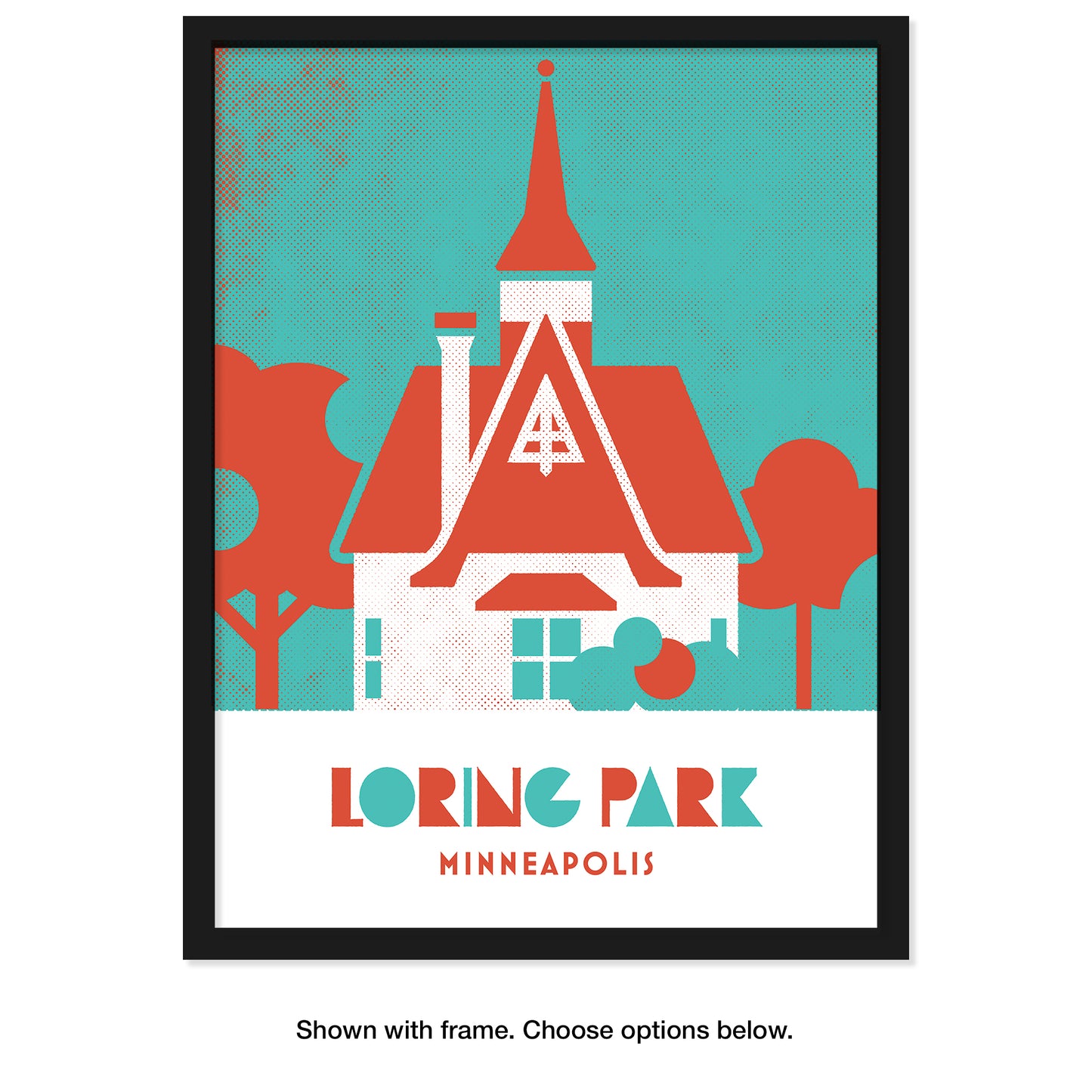 Loring Park, Minneapolis, Minnesota, Minimalist Art, Poster Print