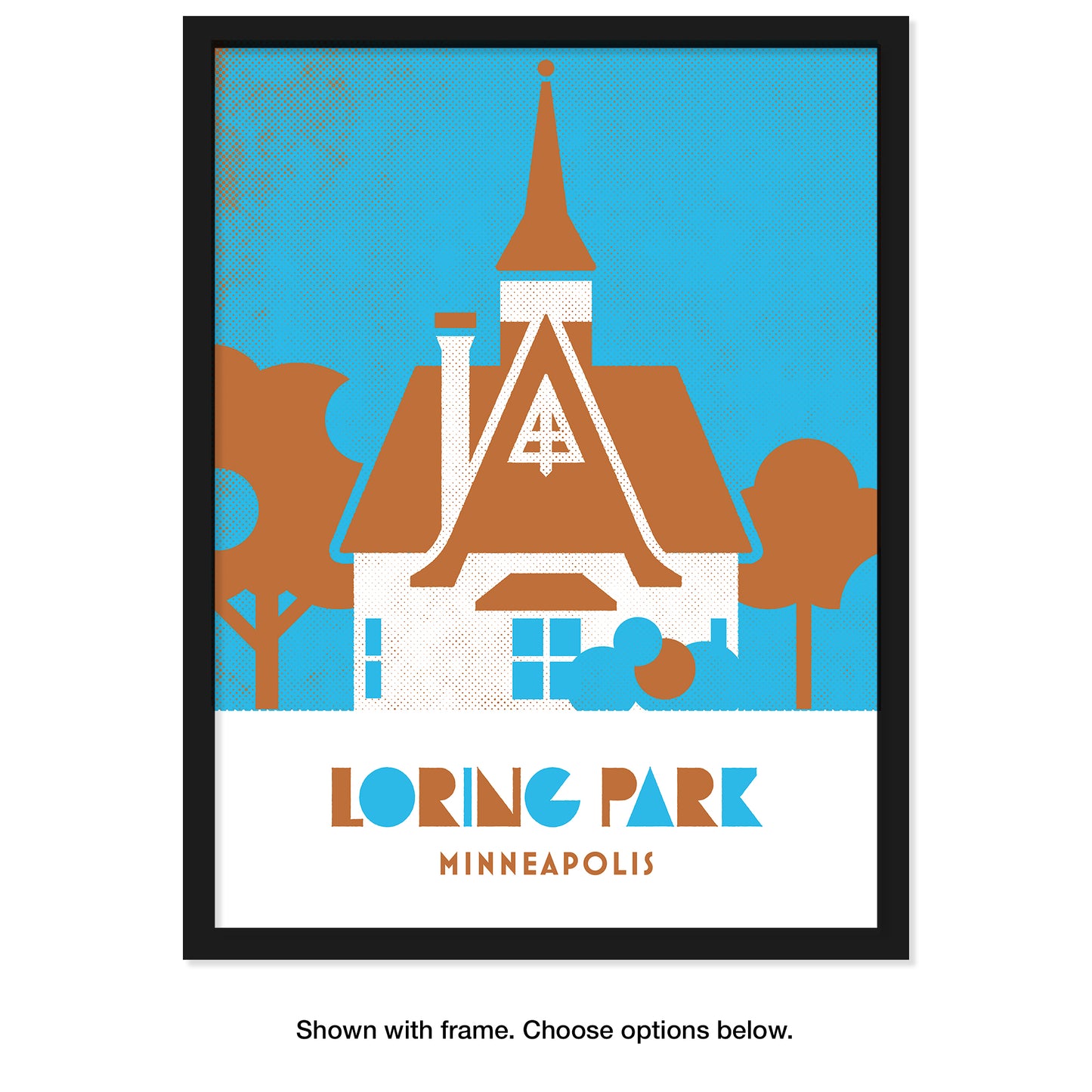 Loring Park, Minneapolis, Minnesota, Minimalist Art, Poster Print