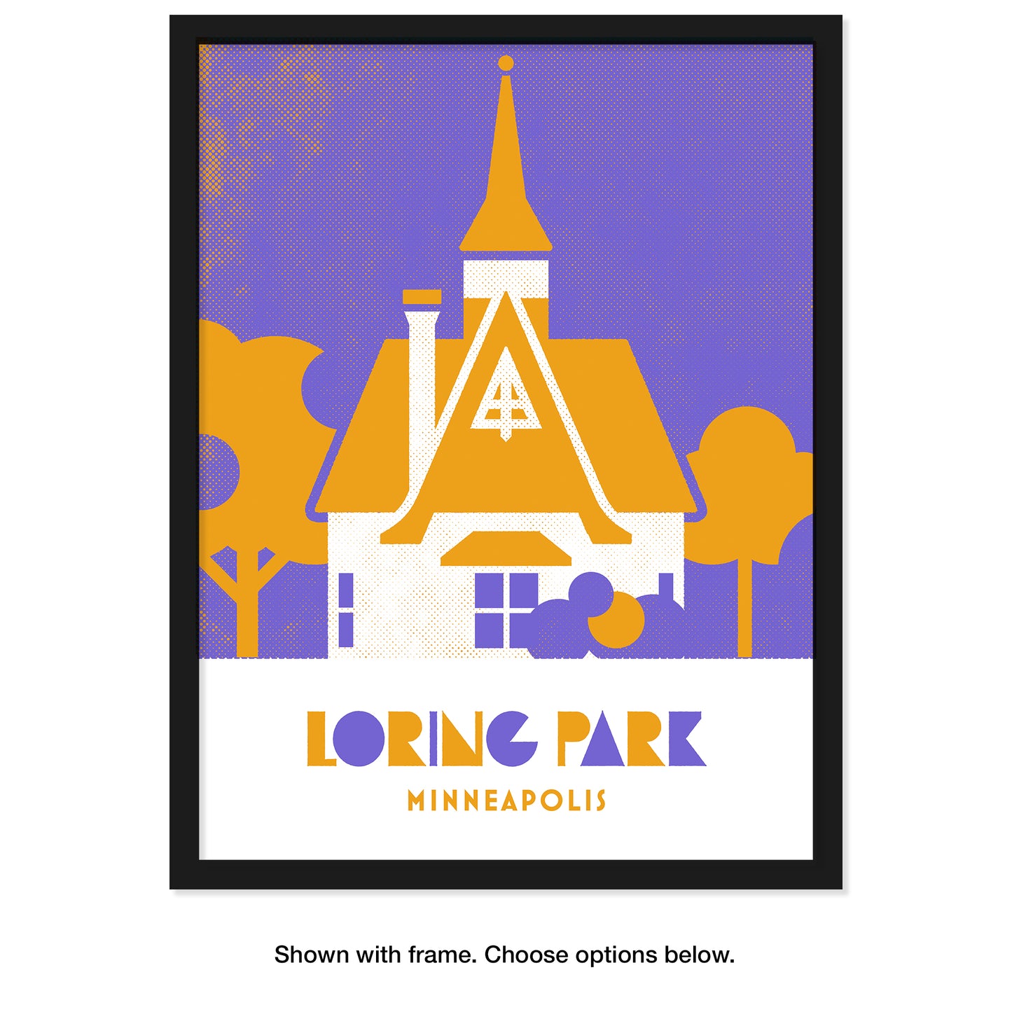 Loring Park, Minneapolis, Minnesota, Minimalist Art, Poster Print