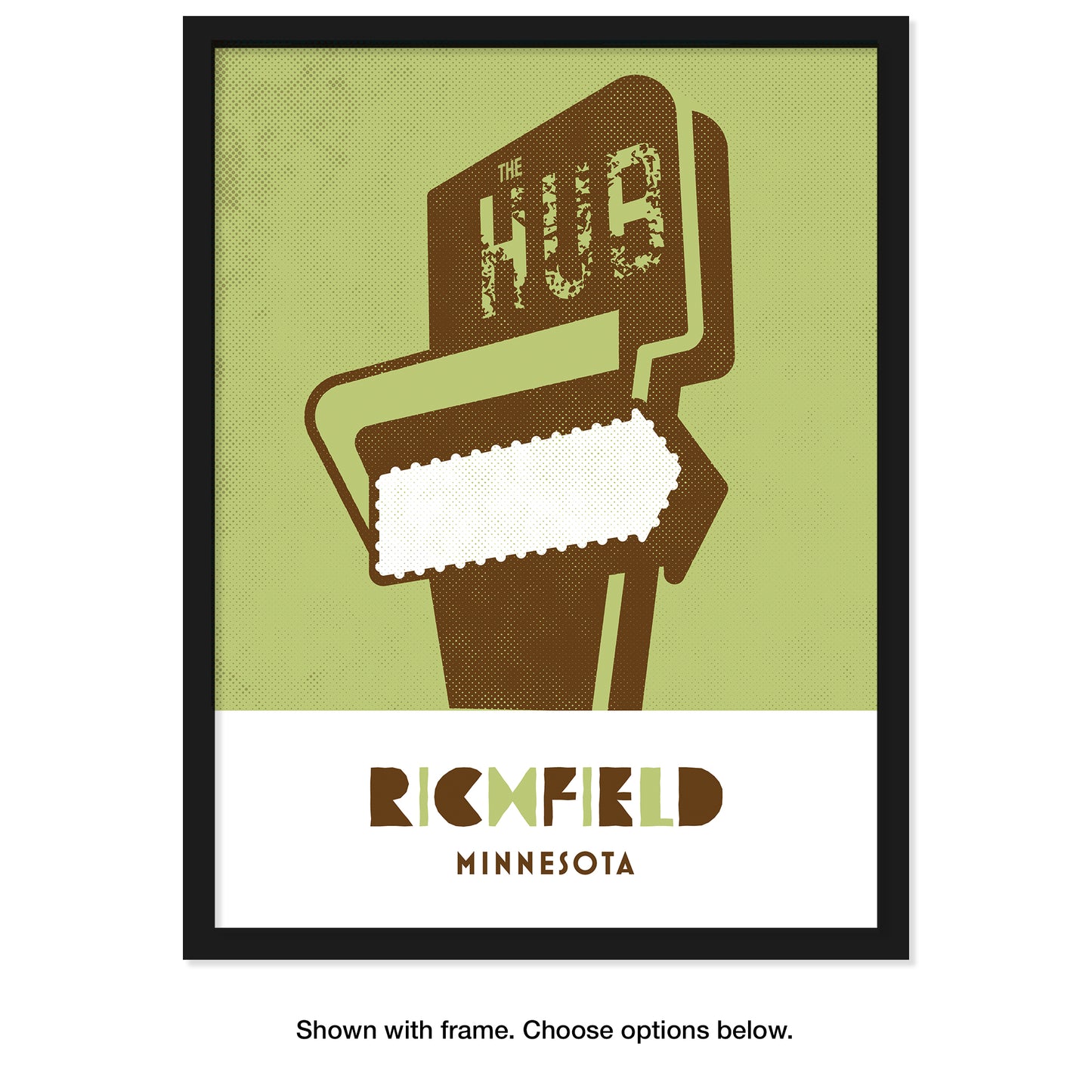 Richfield, Minneapolis, Minnesota, Minimalist Art, Poster Print
