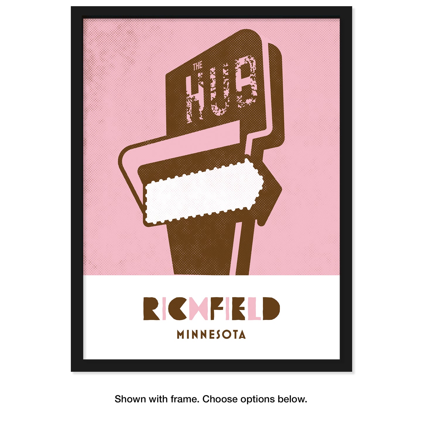 Richfield, Minneapolis, Minnesota, Minimalist Art, Poster Print
