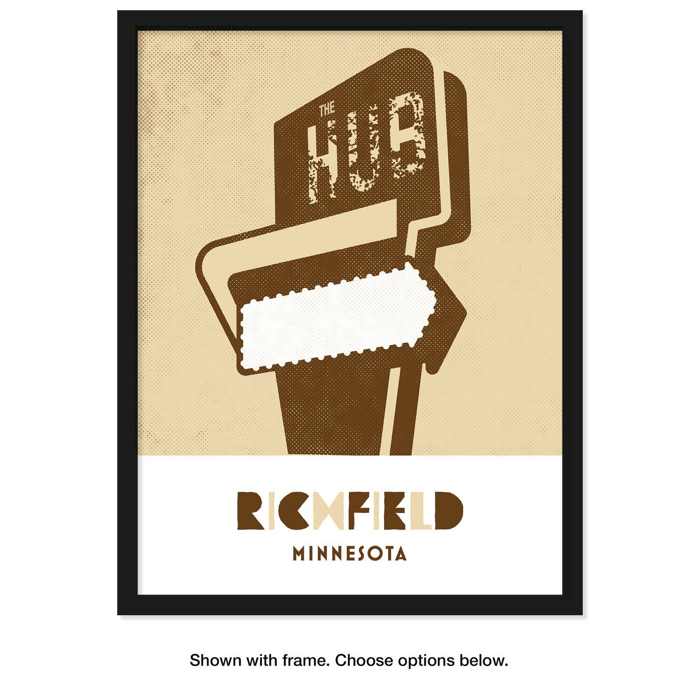 Richfield, Minneapolis, Minnesota, Minimalist Art, Poster Print