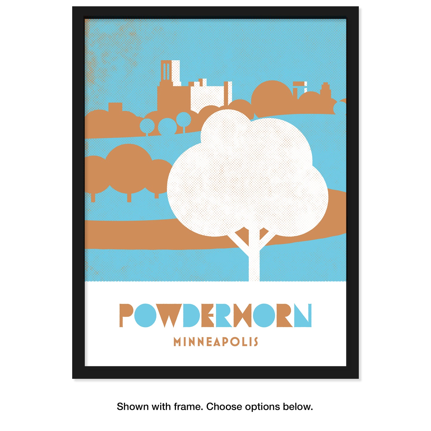 Powderhorn Park, Minneapolis, Minnesota, Minimalist Art, Poster Print