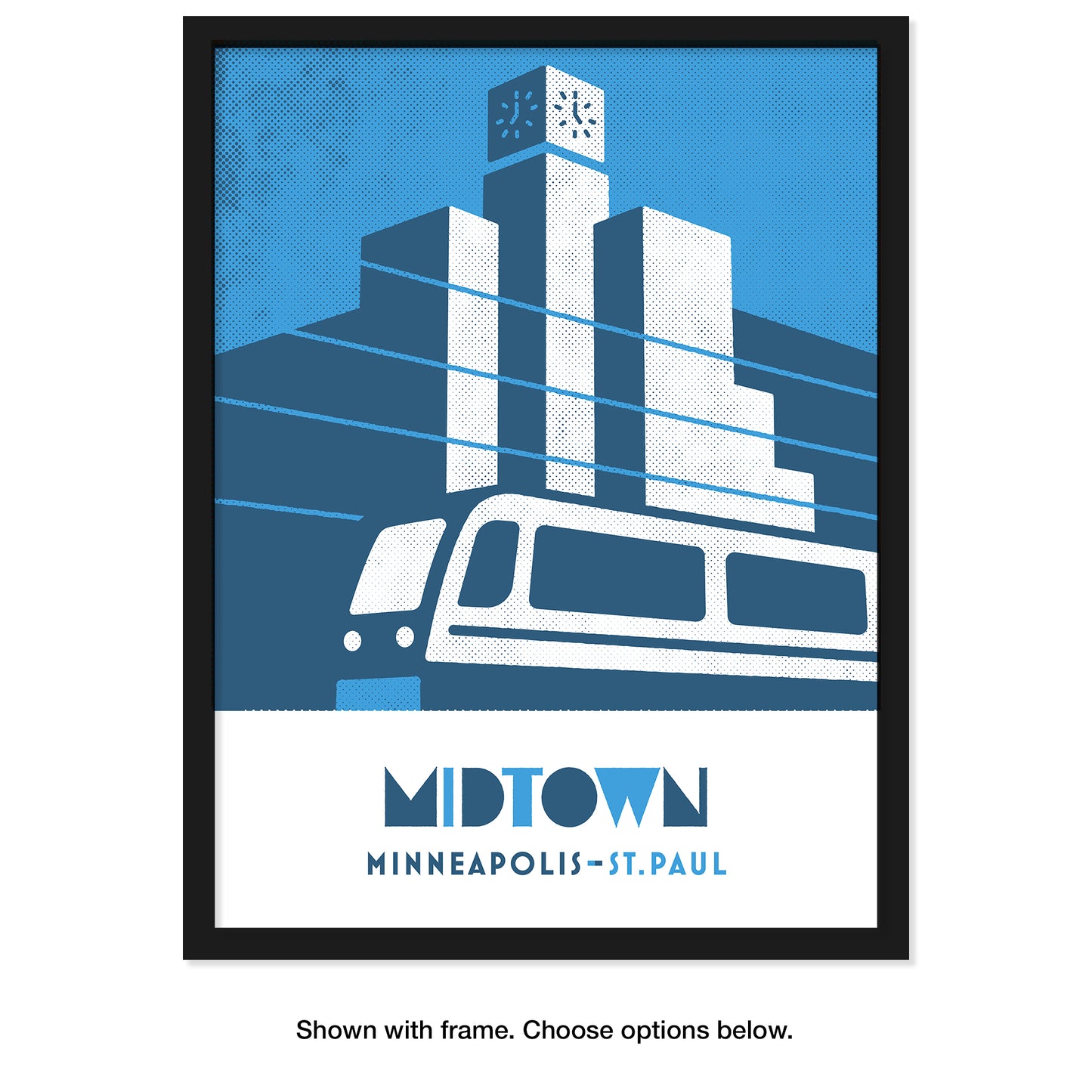 Midtown, St. Paul, Minnesota, Minimalist Art, Poster Print