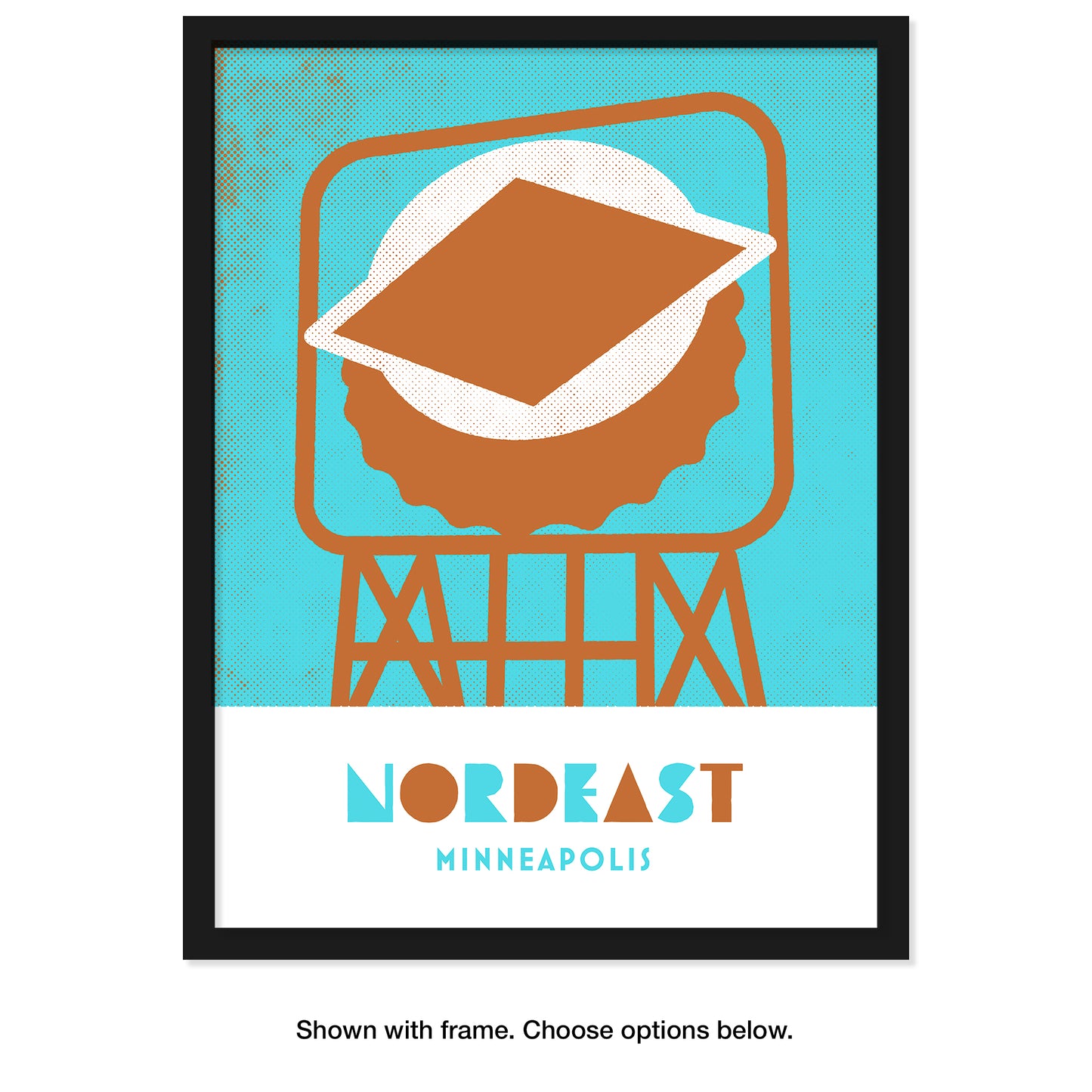 Nordeast, Minneapolis, Minnesota, Minimalist Art, Poster Print