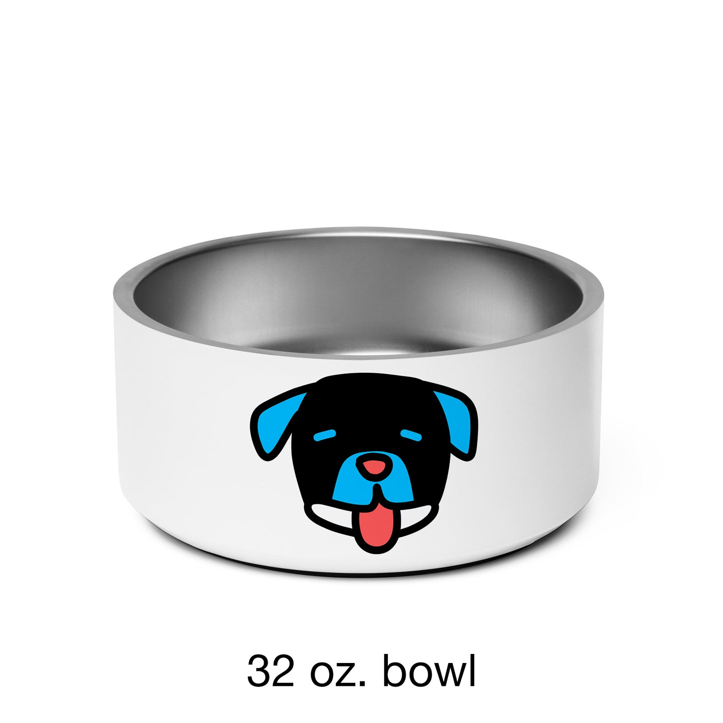 Pop-Art Pitbul, with Custom Name, Bowl