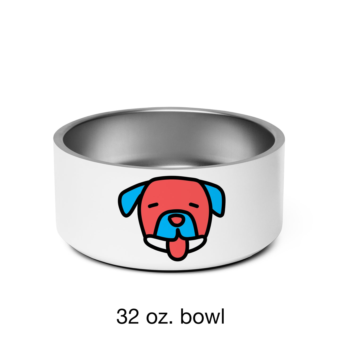 Pop-Art Pitbul, with Custom Name, Bowl