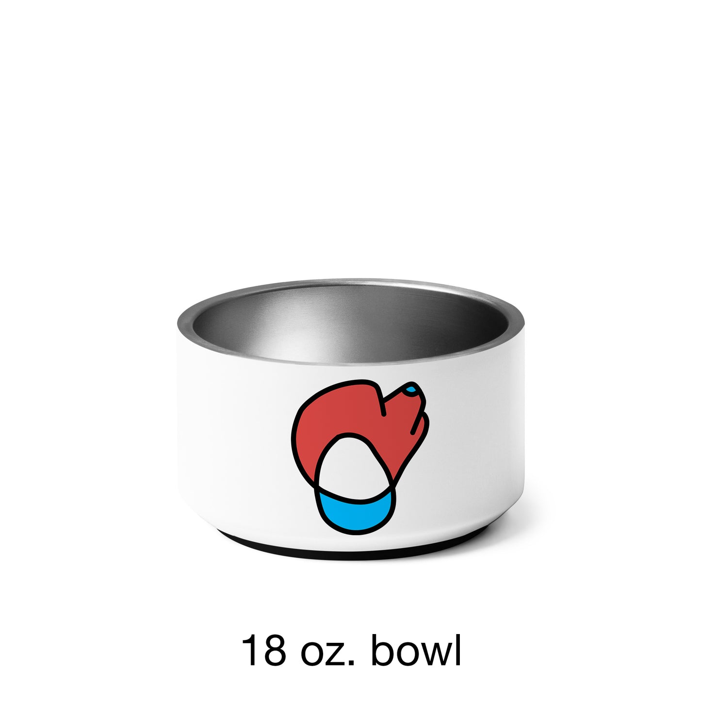 Pop-Art Poodle, with Custom Name, Bowl
