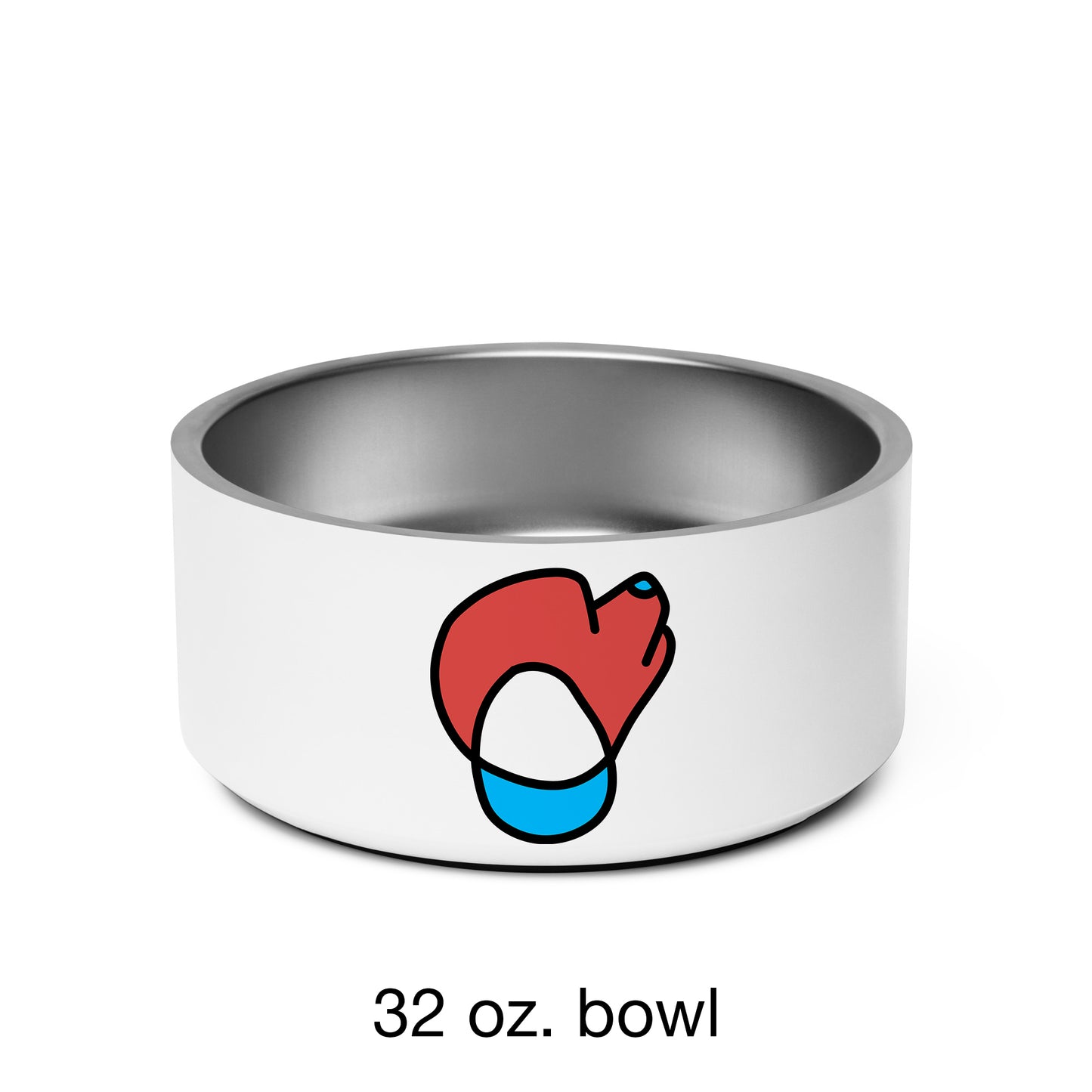 Pop-Art Poodle, with Custom Name, Bowl