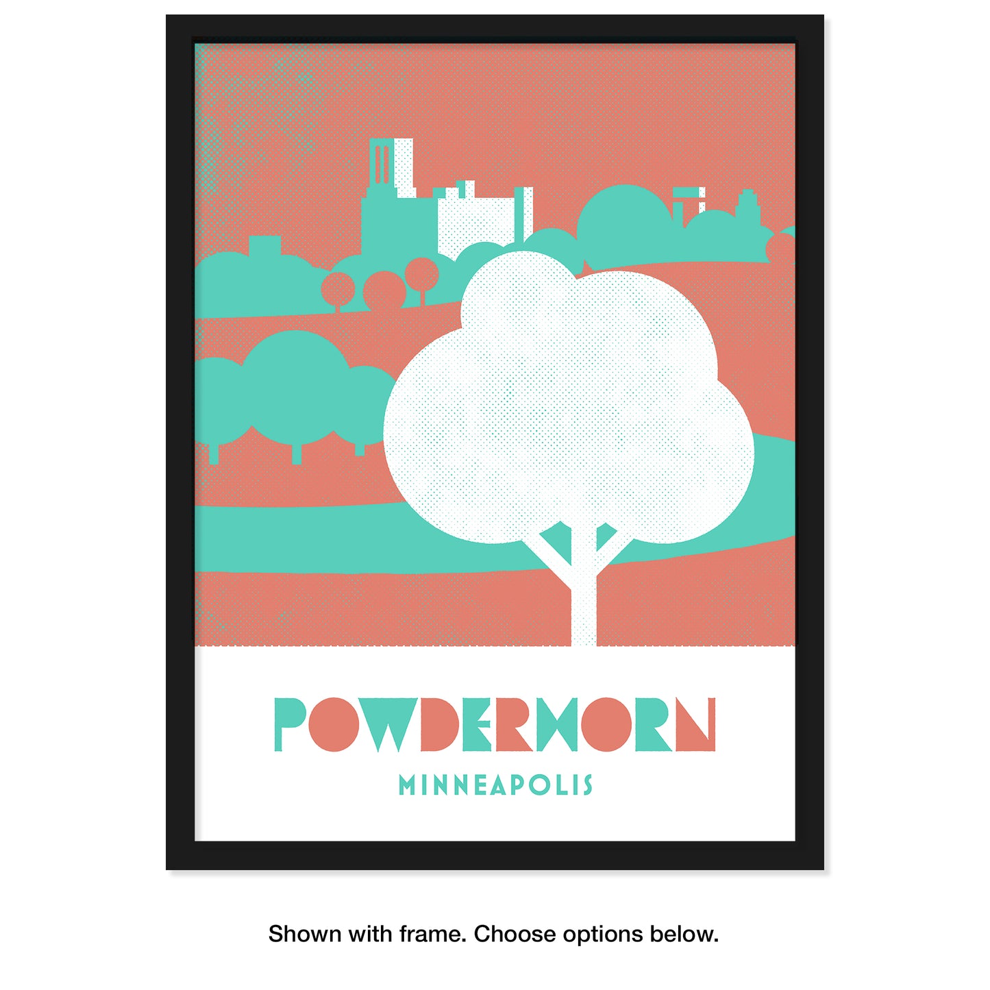 Powderhorn Park, Minneapolis, Minnesota, Minimalist Art, Poster Print
