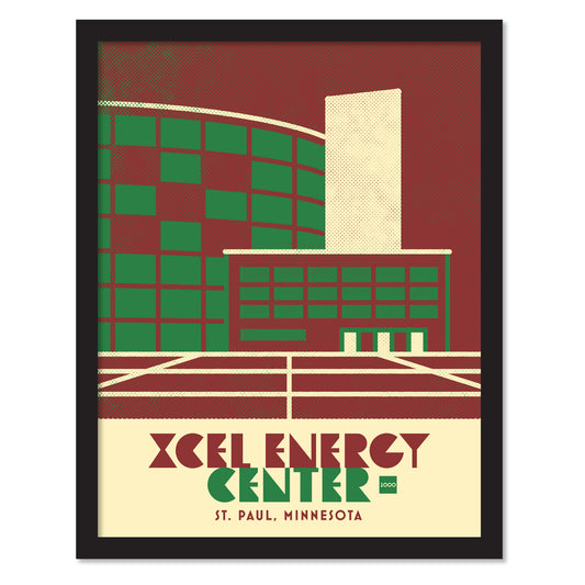 Xcel Energy Center, Minimalist Vintage Colors