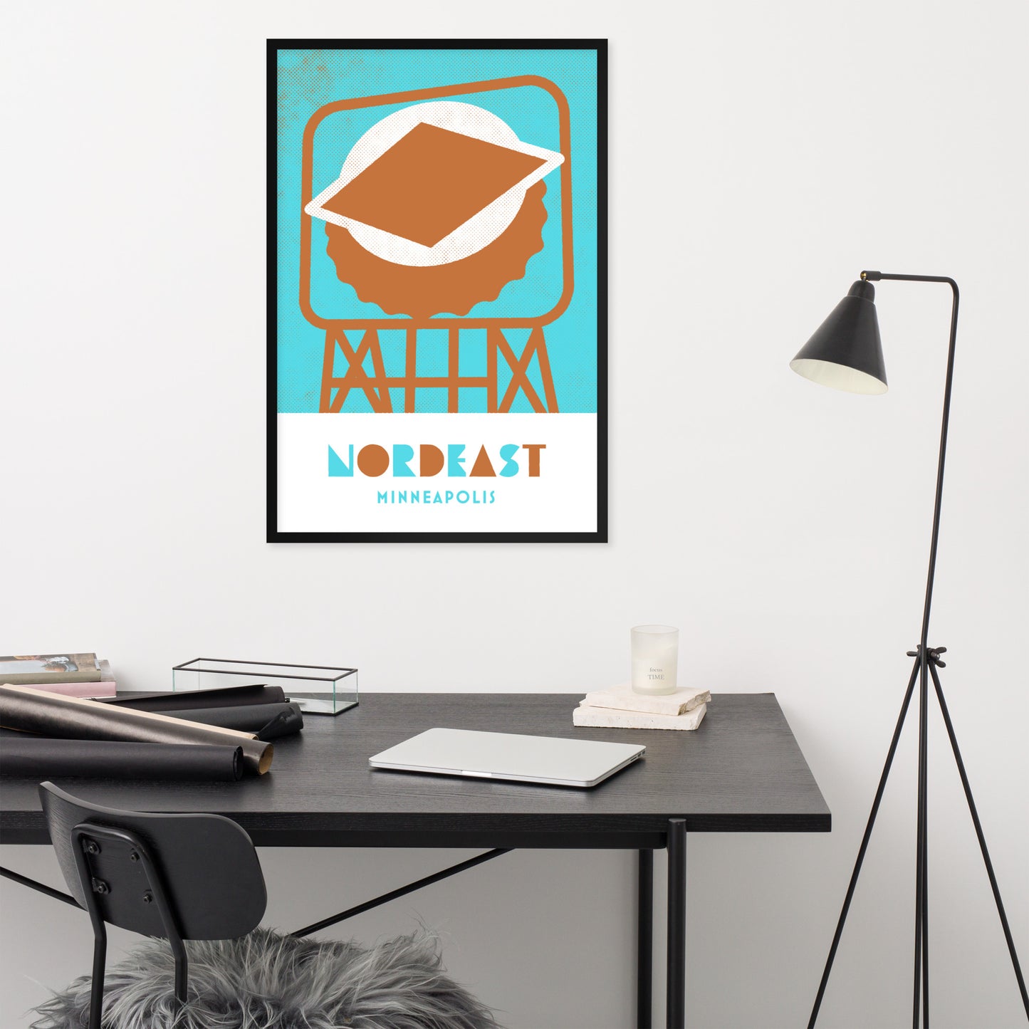 Nordeast, Minneapolis, Minnesota, Minimalist Art, Poster Print