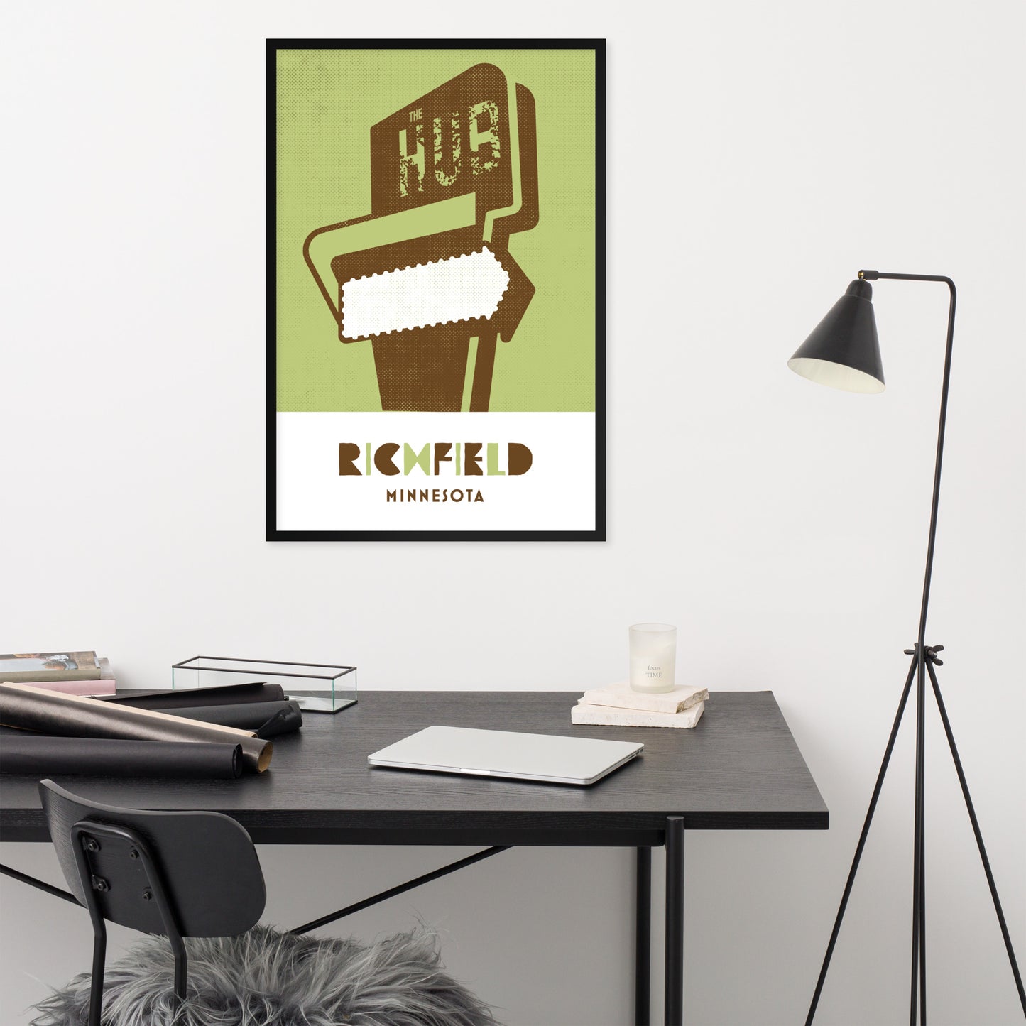 Richfield, Minneapolis, Minnesota, Minimalist Art, Poster Print