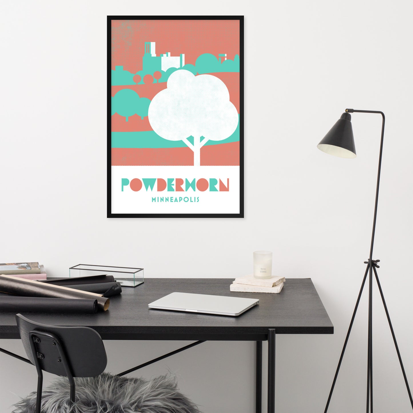 Powderhorn Park, Minneapolis, Minnesota, Minimalist Art, Poster Print