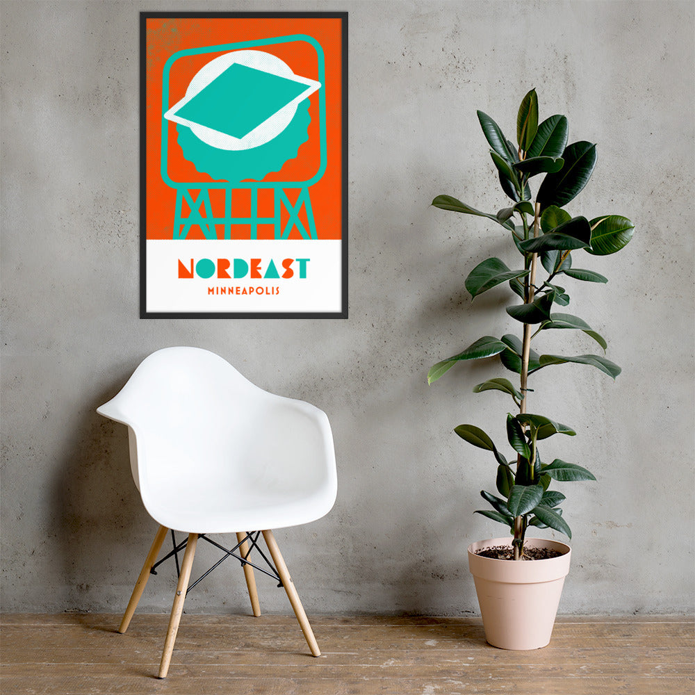 Nordeast, Minneapolis, Minnesota, Minimalist Art, Poster Print