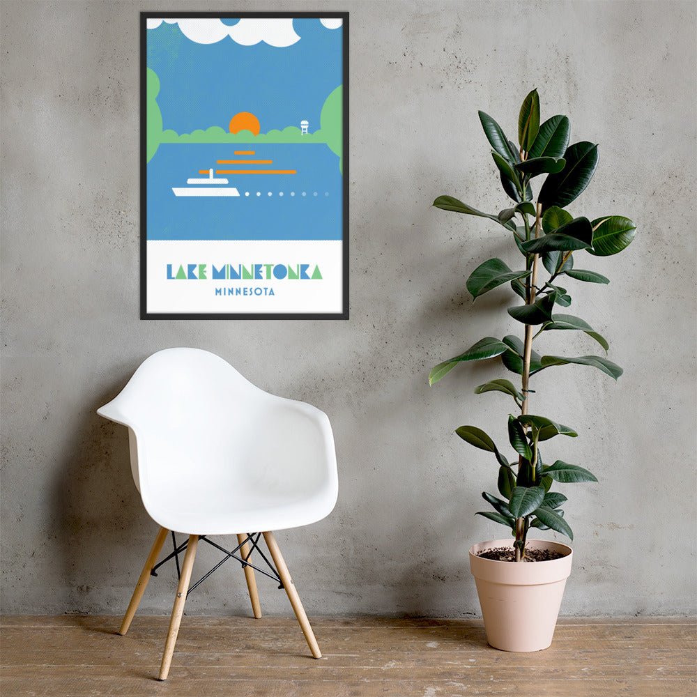 Lake Minnetonka, Minnesota, Minimalist Art, Poster Print