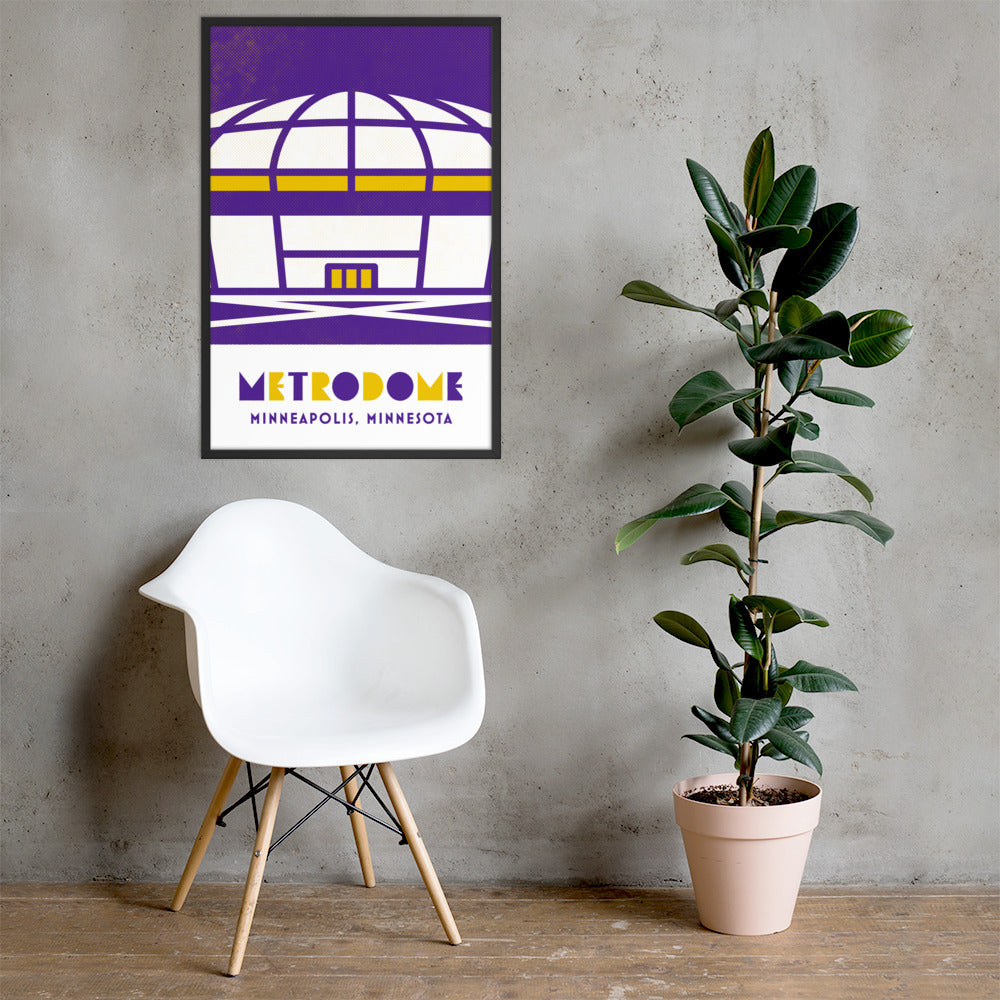 Metrodome, Minneapolis, Minnesota, Minimalist Art, Poster Print