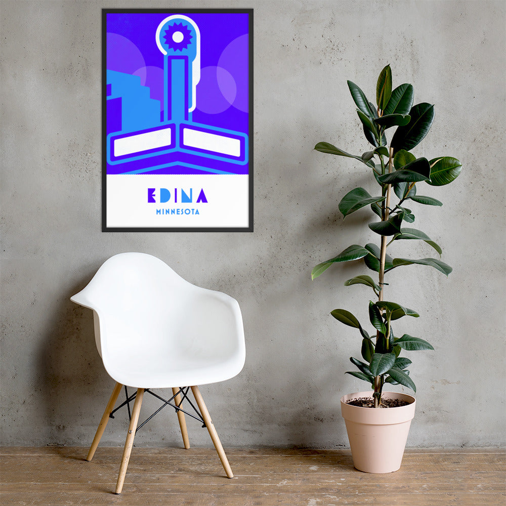 Edina, Minnesota, Minimalist Art Poster Print