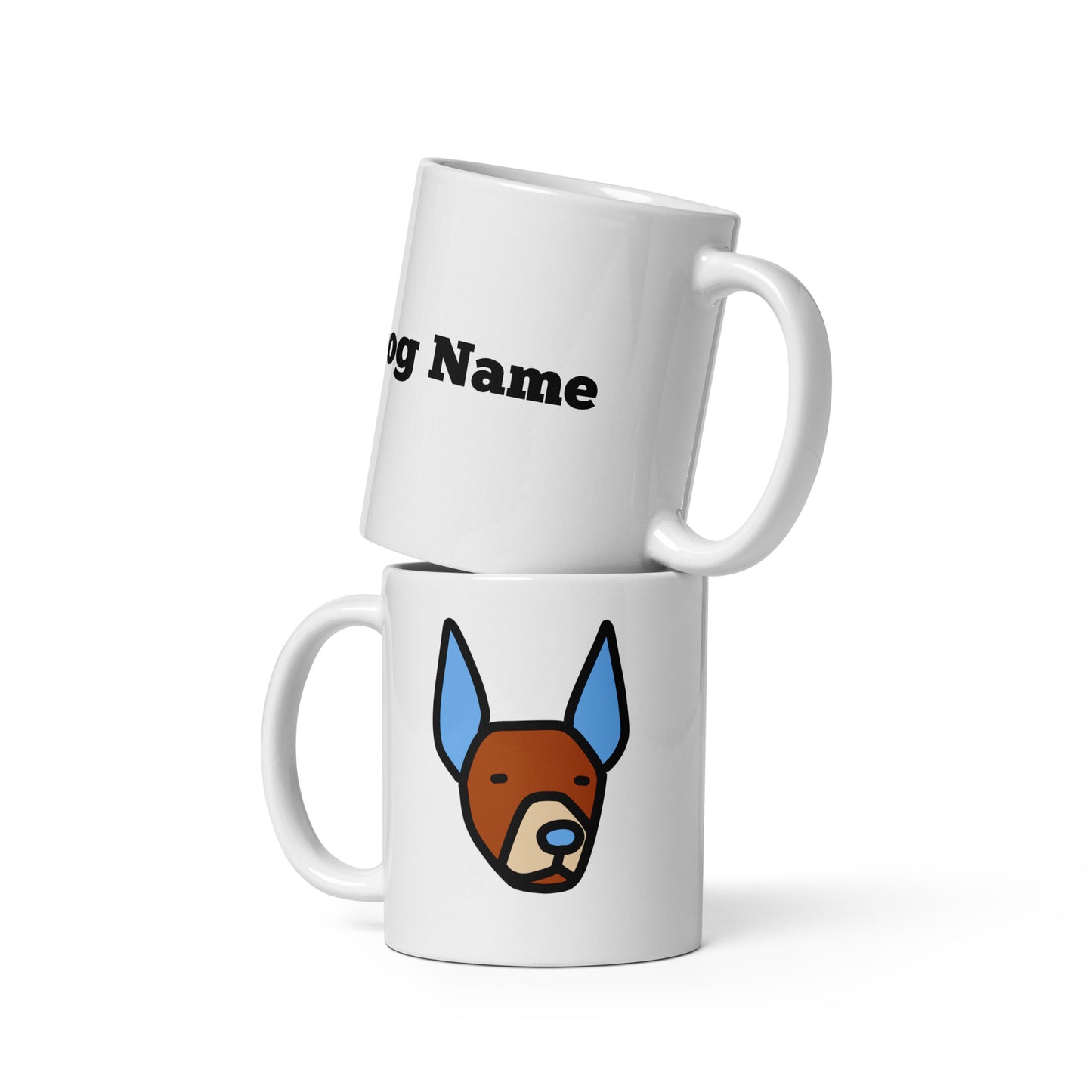 Pop-Art Dobermann, with Custom Name, Coffee Mug