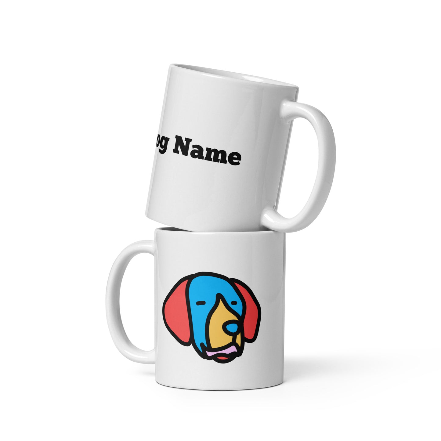 Pop-Art Golden Retriever, with Custom Name, Coffee Mug