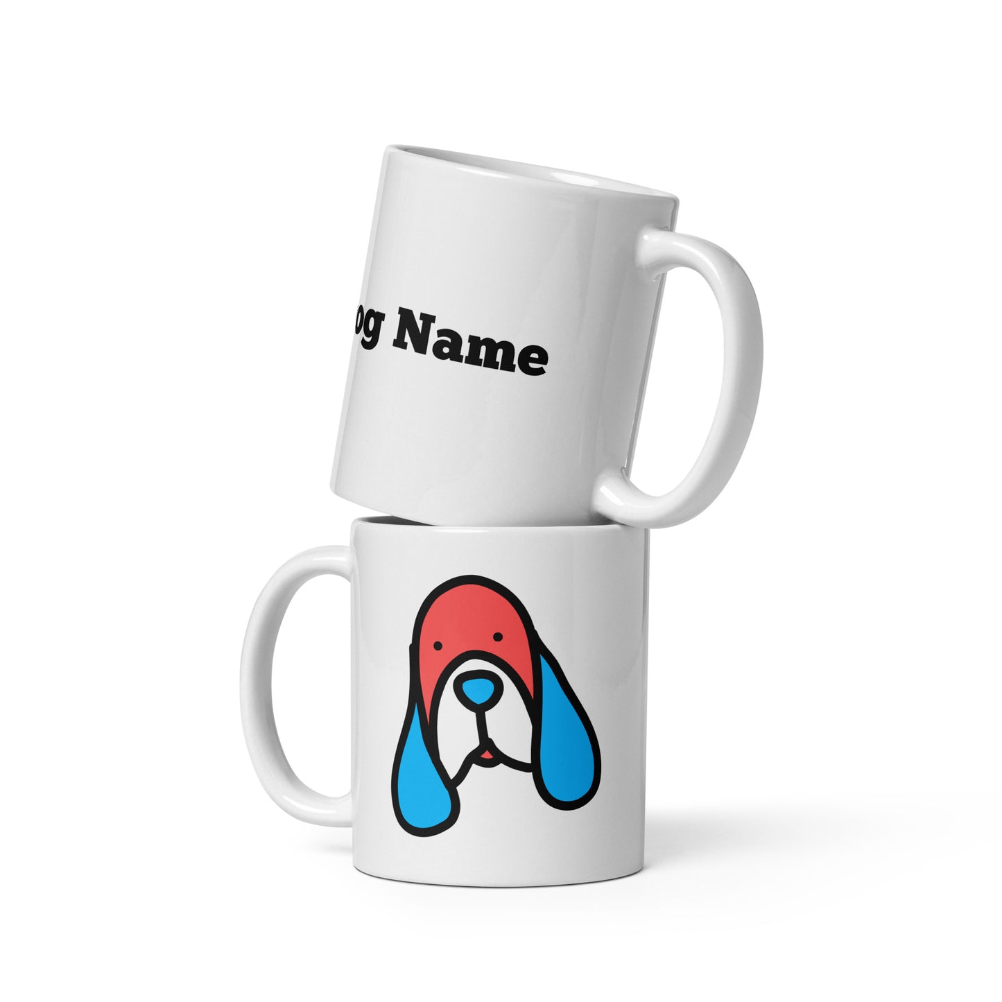Pop-Art Hound Dog, with Custom Name, Coffee Mug