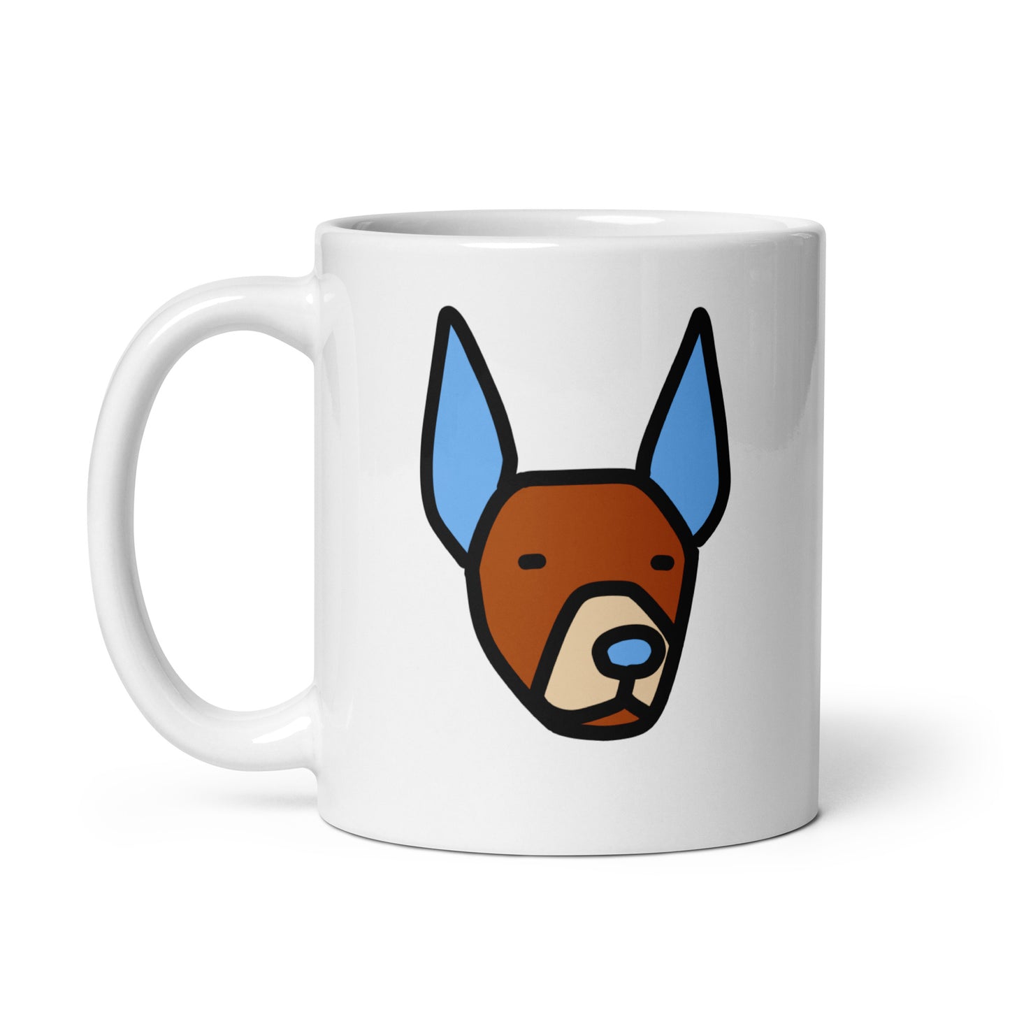 Pop-Art Dobermann, with Custom Name, Coffee Mug