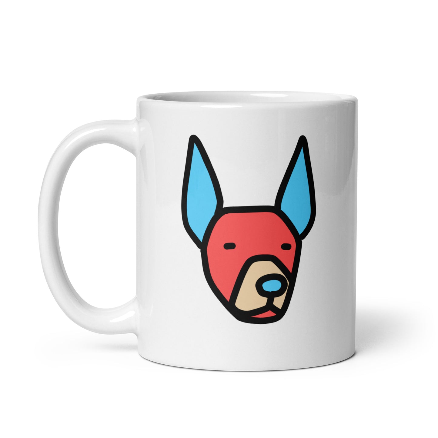Pop-Art Dobermann, with Custom Name, Coffee Mug