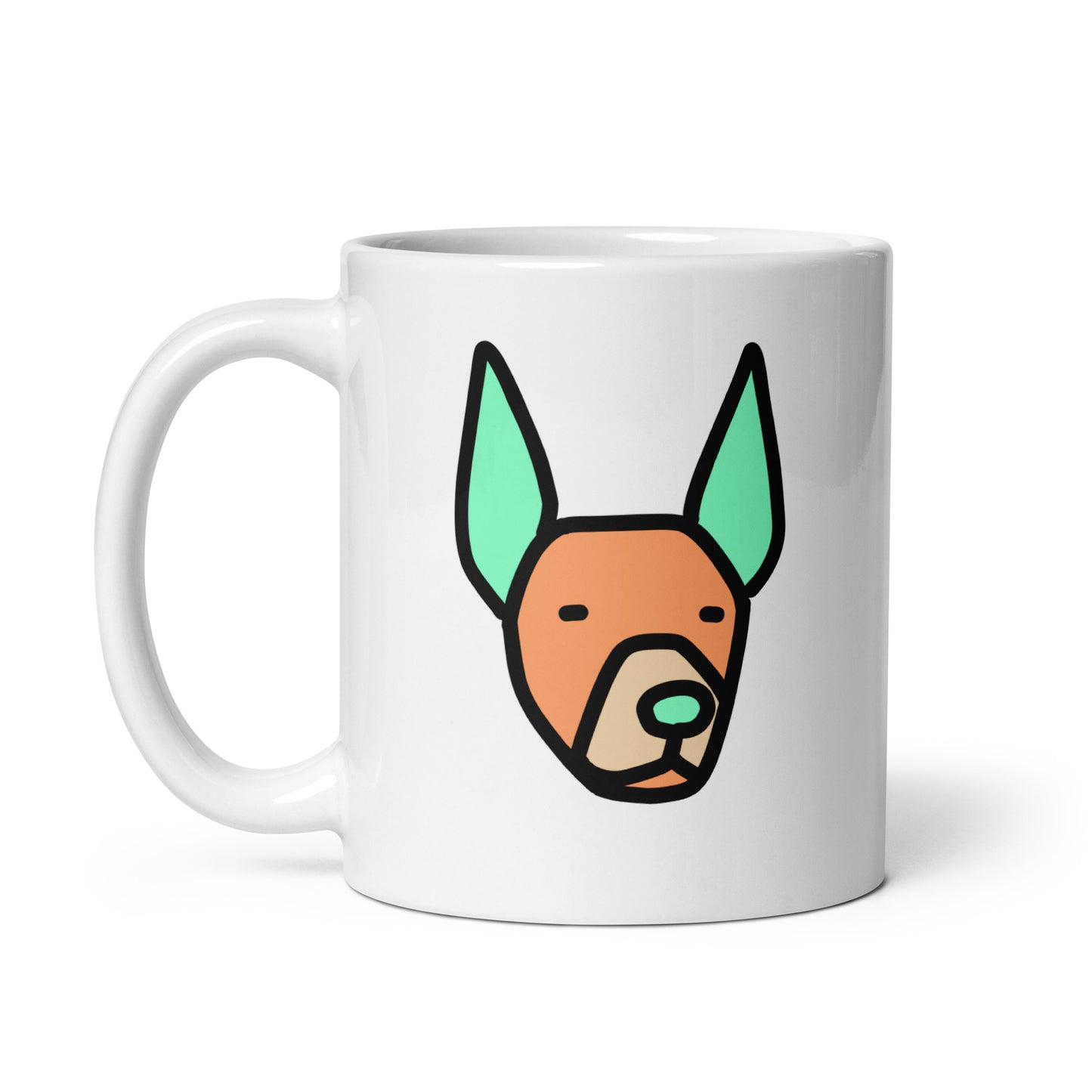 Pop-Art Dobermann, with Custom Name, Coffee Mug