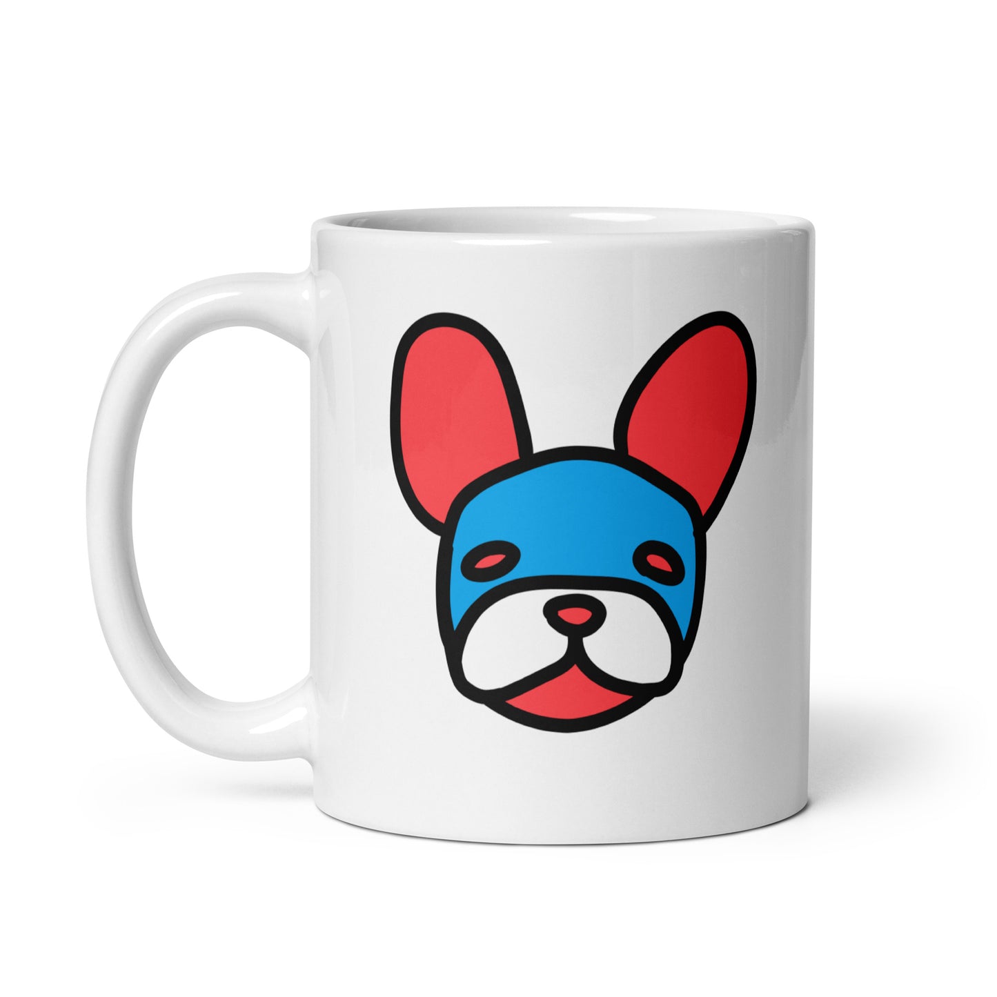 Pop-Art French Bulldog, with Custom Name, Coffee Mug