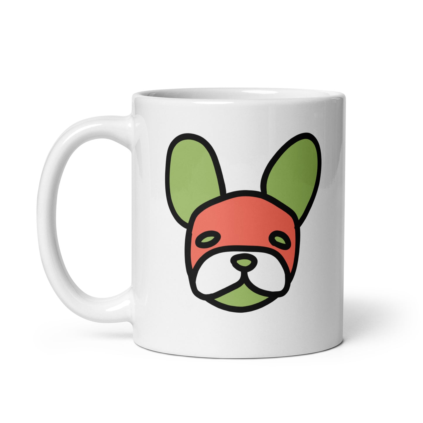 Pop-Art French Bulldog, with Custom Name, Coffee Mug