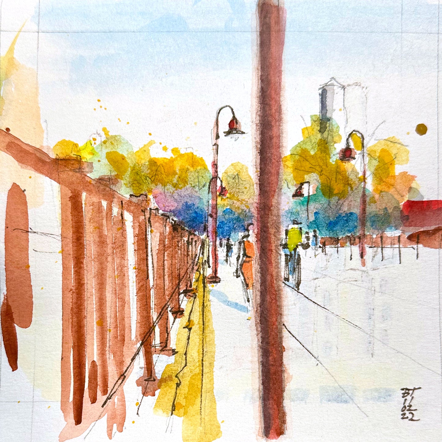 On the Stone Arch Lamp Post Foreground, 11.02.22
