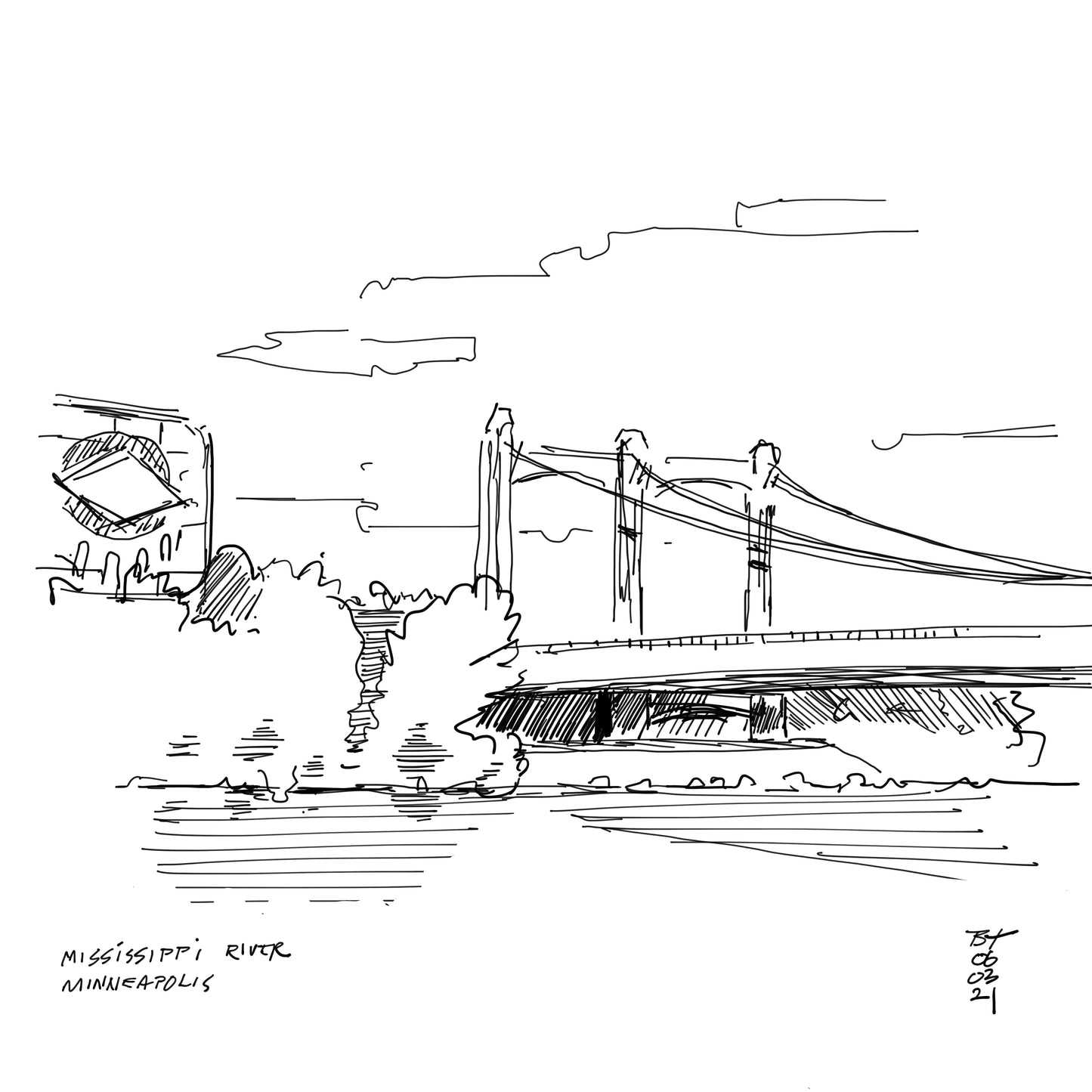 Hennepin Ave Bridge, Minneapolis 06.03.21