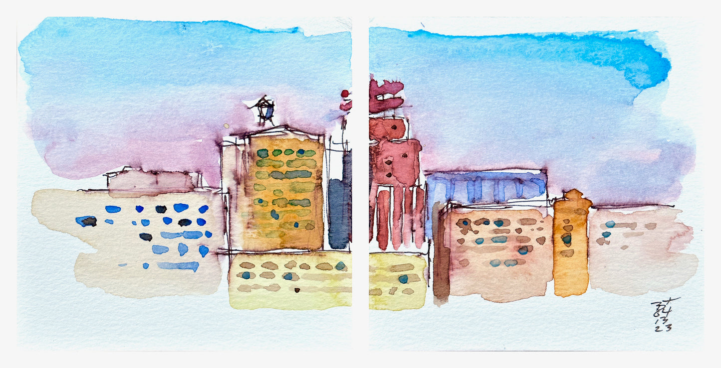 St. Anthony skyline Diptych, 04.13.23