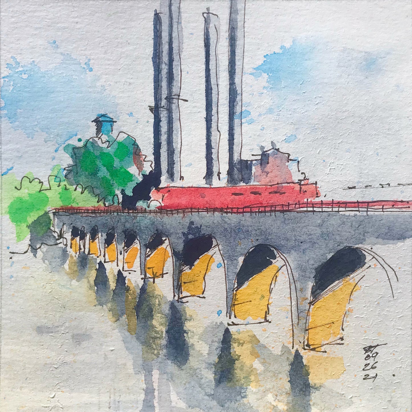 Stone Arch Bridge and Power Plant, Minneapolis, 09.26.21
